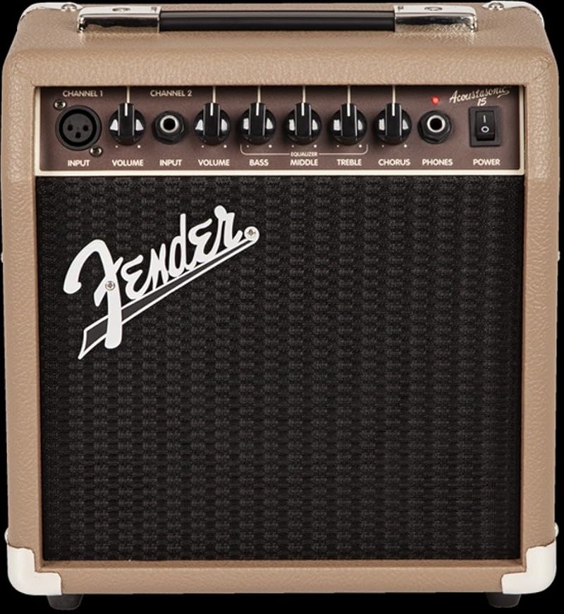 Fender Acoustasonic 15 Combo Guitar Amp 15W Brown with Chorus