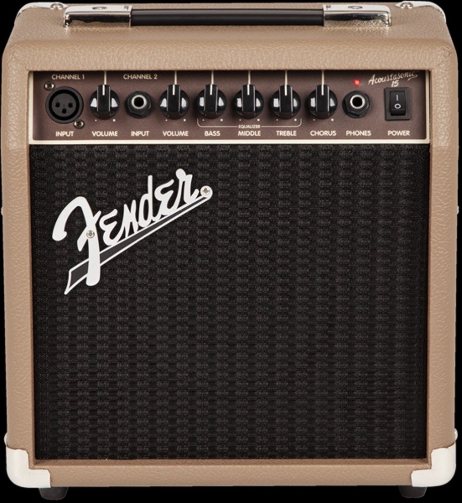 Fender Acoustasonic 15, Combo Guitar Amp, 15W, Suitable For Acoustic Guitar, Brown