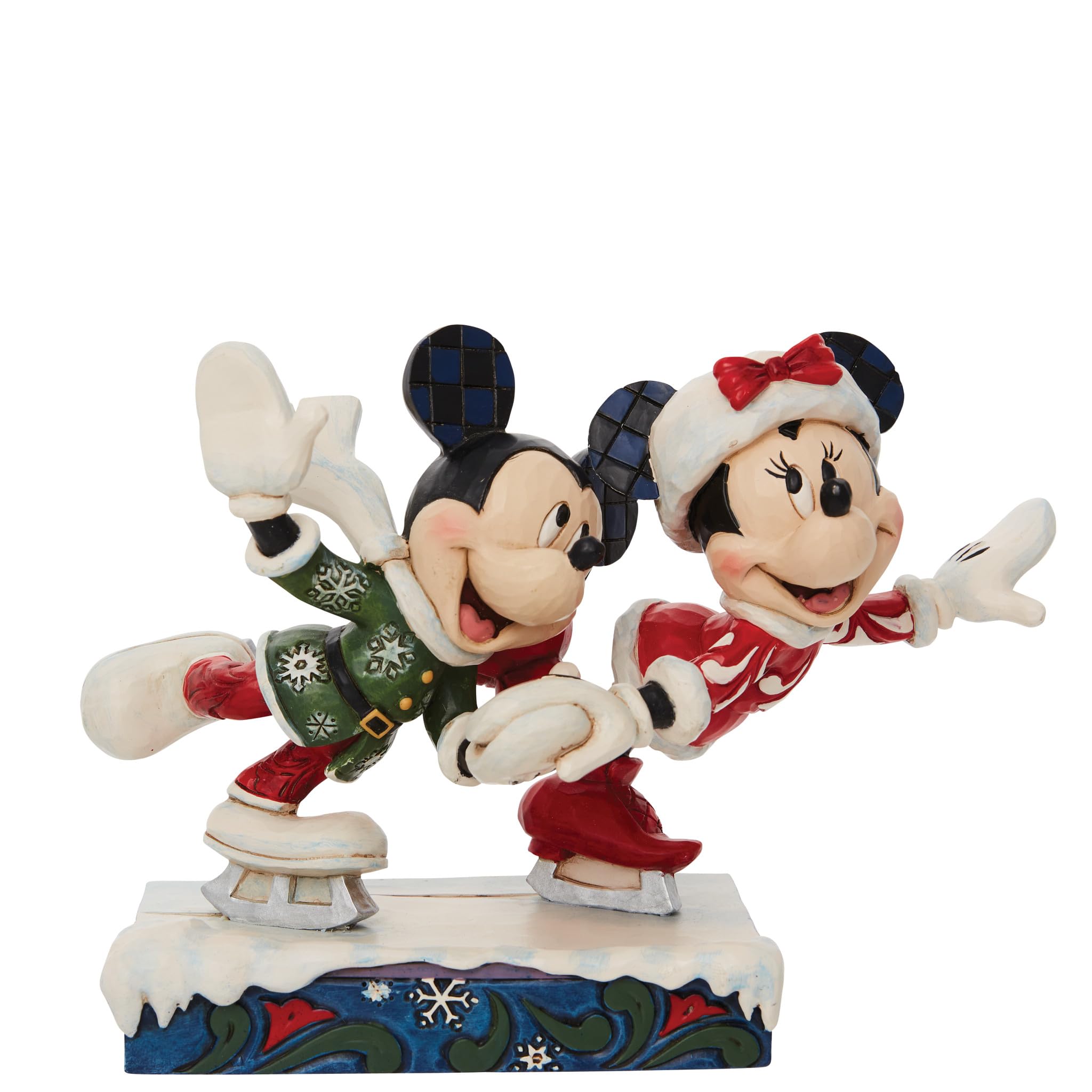 Disney Traditions Mickey and Minnie Ice Skating Figurine, height 18cm
