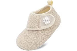 Scurtain Toddler Slippers Winter Boots Kids Slippers Girls Boys Toddler Snow Boots Baby Warm Socks Lightweight House Shoes Non-Slip Ankle Booties Walking Shoes