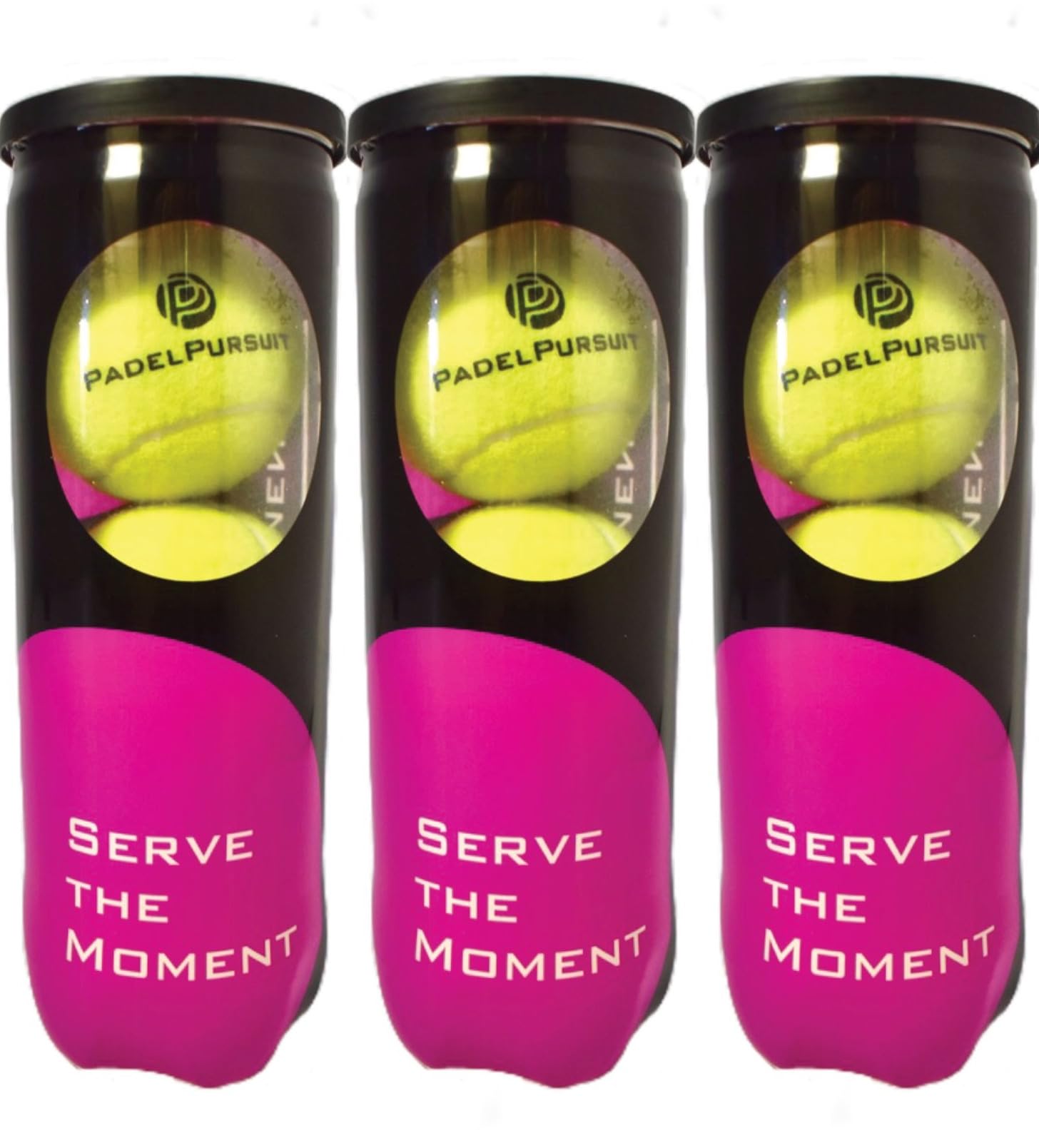PadelPursuit Tournament - Padel balls for competitions and tournaments, 3 Cans, 9 Paddle Tennis balls