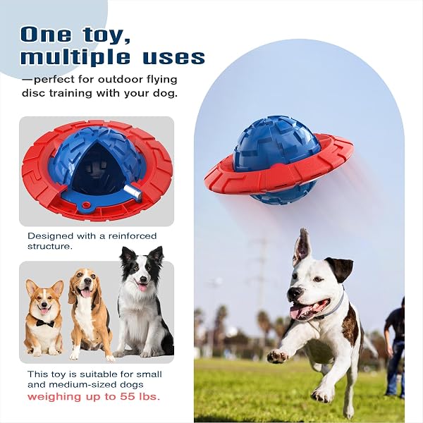KADTC DOG SQUEAKY TOY FOR SMALL/MEDIUM DOGS FETCH TRAINING TOYS OUTDOOR INTERACTIVE INDOOR CHEW TEETHING CRATE BALL