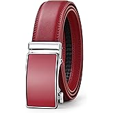 Lingli Men's Belt,Ratchet Dress Belt with Automatic Buckle Brown/Black-Trim to Fit-35mm wide