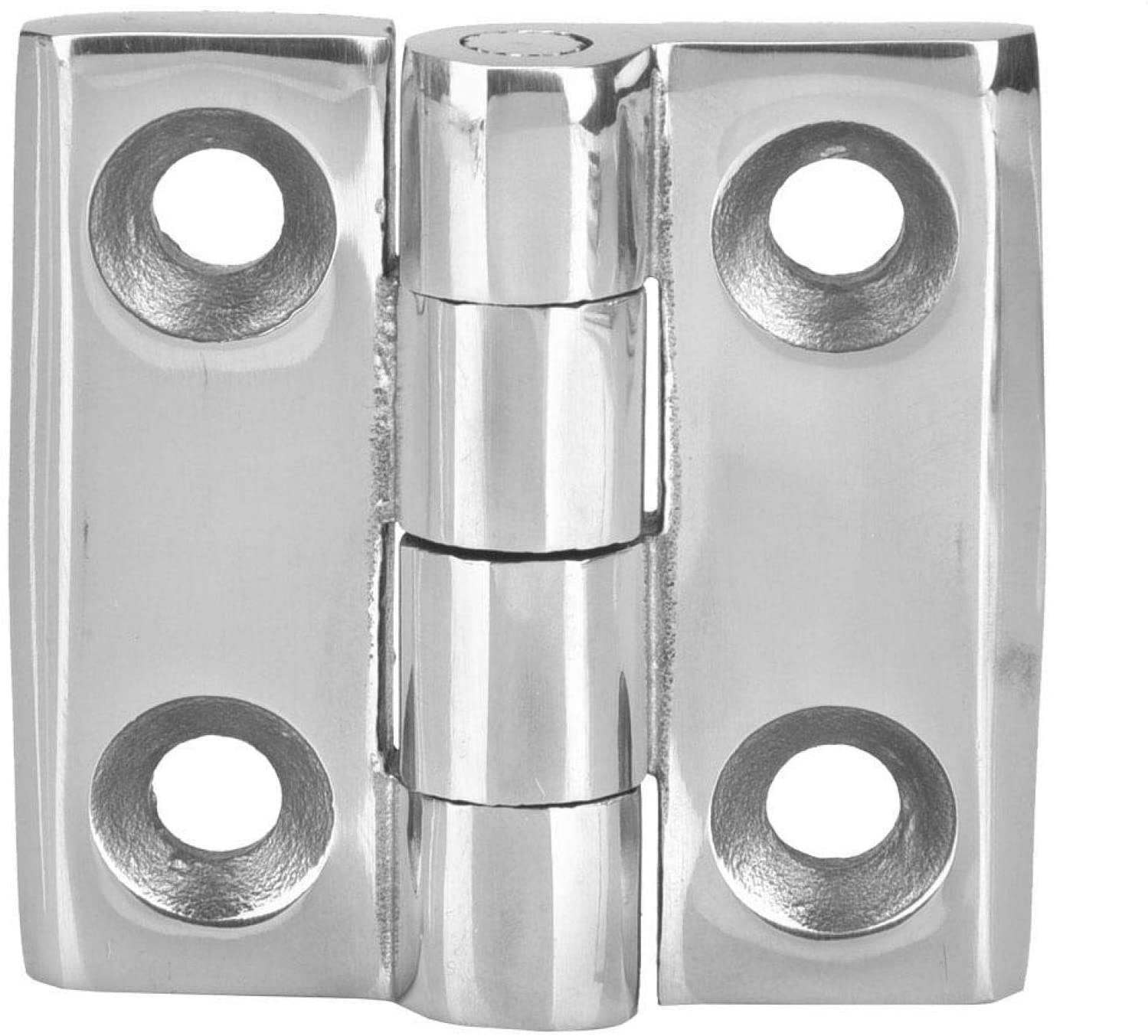 Stainless Steel Spring Door Hinges - Marine Grade Folding Butt Hinges (50x50mm) for Cabinet Door & Gate, Heavy Duty 1.6/2.0/2.4in Hinges