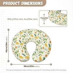 TSVAGA Dinosaur Nursing Pillow Cover for Baby