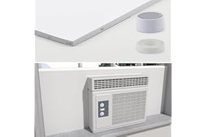 SZKXMJ Window Air Conditioner,Side Insulated Foam Panel, Summer/Winter Heat and Draft Insulating,One-Piece Full Surround Insulation Panels Window Seal New (White)