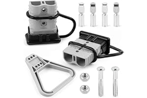 Delgada 175Amp Battery Quick Connect/Disconnect with Handle and Dust Cover 600V Heavy Duty Jumper Power Connector Plug Kit fo