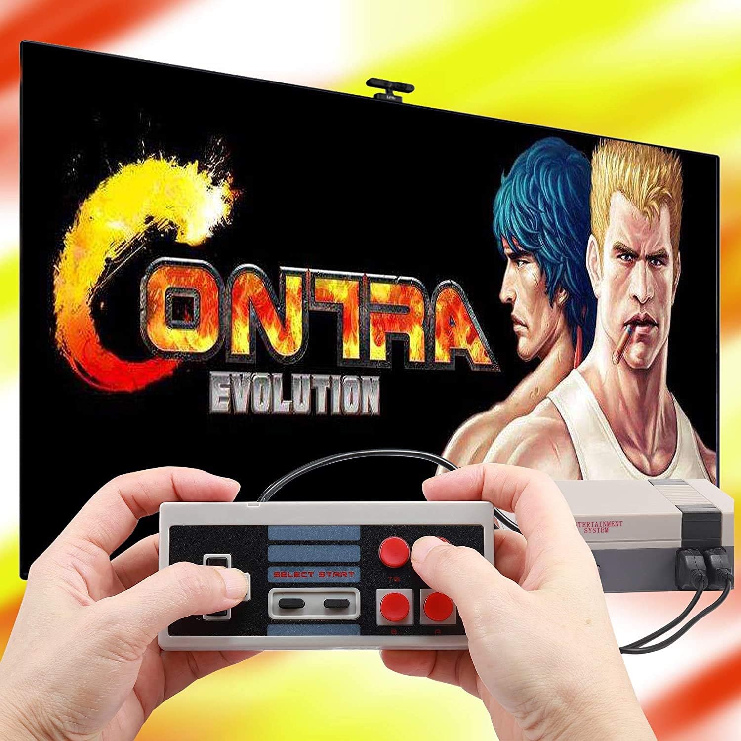 Arrocent Retro Game Console, Classic Mini Video Games Consoles with 620 Games Built in 2 Controllers for NES Style (AV Output): Computers & Accessories