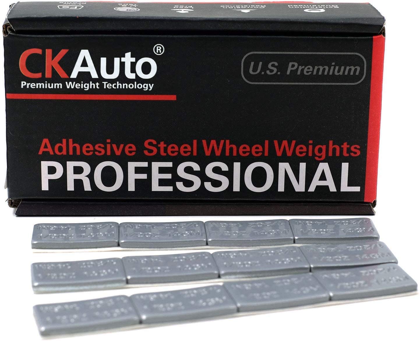 Photo 1 of CKAuto 1/2oz, 0.5oz, Ultra Slim Low Profile, Grey Adhesive Stick On Wheel Weights, 60 oz/ 3.75 lb/Box, OE Quality, (120pcs)