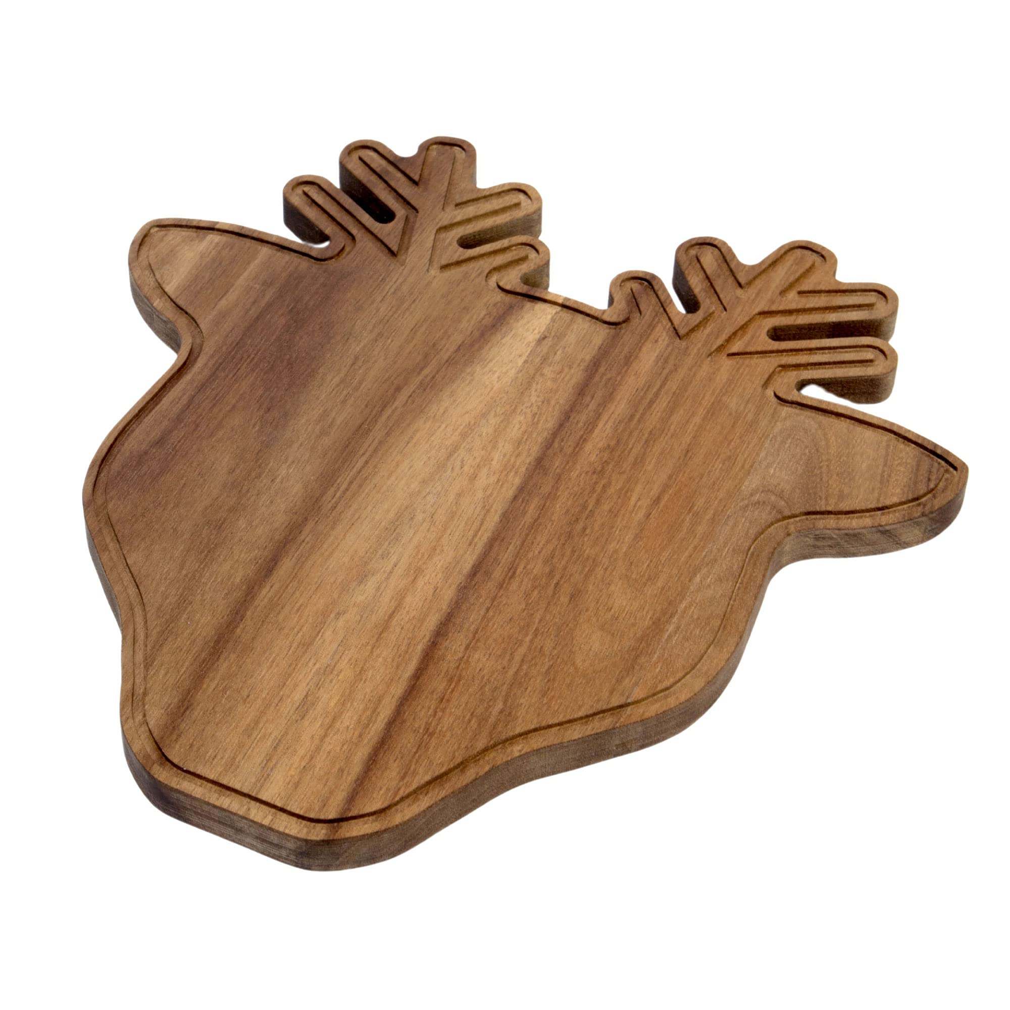 bar@drinkstuff Acacia Wood Stag Serving Board 32 x 31cm, Single