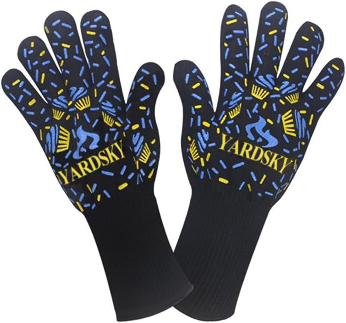 Yardsky 1 Pair Safety Cut Resistant Gloves, High Performance Level 5 Protection, Anti-Slip Work Gloves Food Grade Cutting Slicing Hand Protection for Kitchen Garden Yard Work Home DIY
