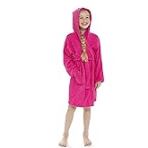 Generic Kids Unisex Childrens Bathrobe Lilac Solid 100% Cotton Terry Towel Soft Towelling 7-13 Years