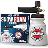 McKillans Foam Cannon for Pressure Washer (Wide Mouth) - Car Wash Snow Cannon Lance Pressure Washer Soap Dispenser for Car Wa