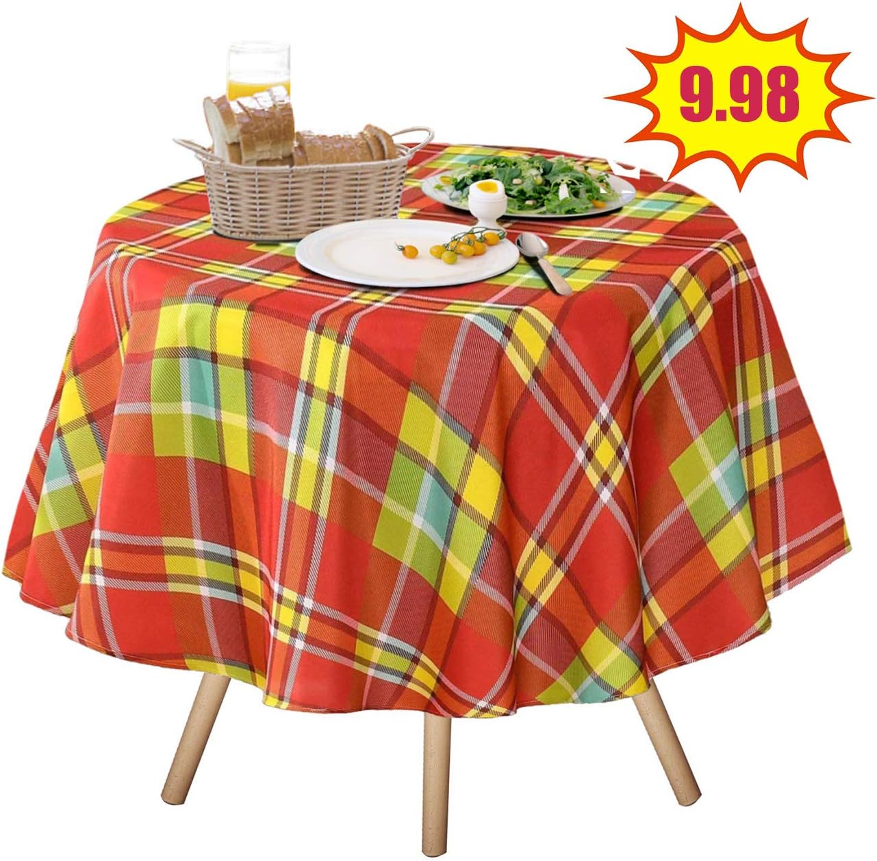 Best red and green plaid table cloth