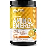 Optimum Nutrition Amino Energy Powder – Energy & Focus Pre Workout with Amino Acids, BCAA, Green Tea Caffeine & Coffee, Muscle Recovery Support – Citrus Sprtiz, 30 Servings (Packaging May Vary)