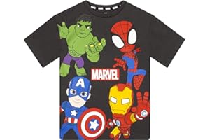 Marvel Spidey and His Amazing Friends Boys T-Shirt, Short Sleeve Summer Top, Superhero Kids Clothing