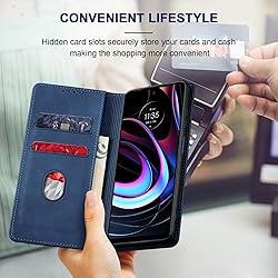 Jasonyu Flip Wallet Case for Motorola Edge 5G