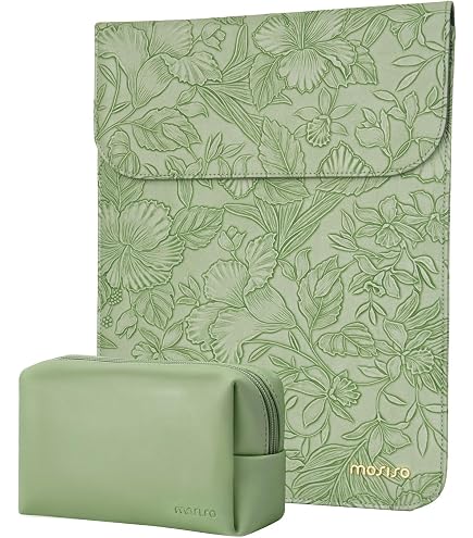 Custom Laptop Sleeve PU Leather,with Pouch Bag Mouse Pad Case, Personalized Name...