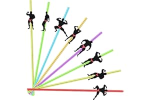 DYOTHIK 24PCS Bachelorette Theme Straws Bachelor Muscle Man Crazy Straws Reusable Fun Drinking Straw for Bachelor Party Adults Party Favors Decoration with 2 PCS Cleaning Brushe (Bachelorette Party-straight)