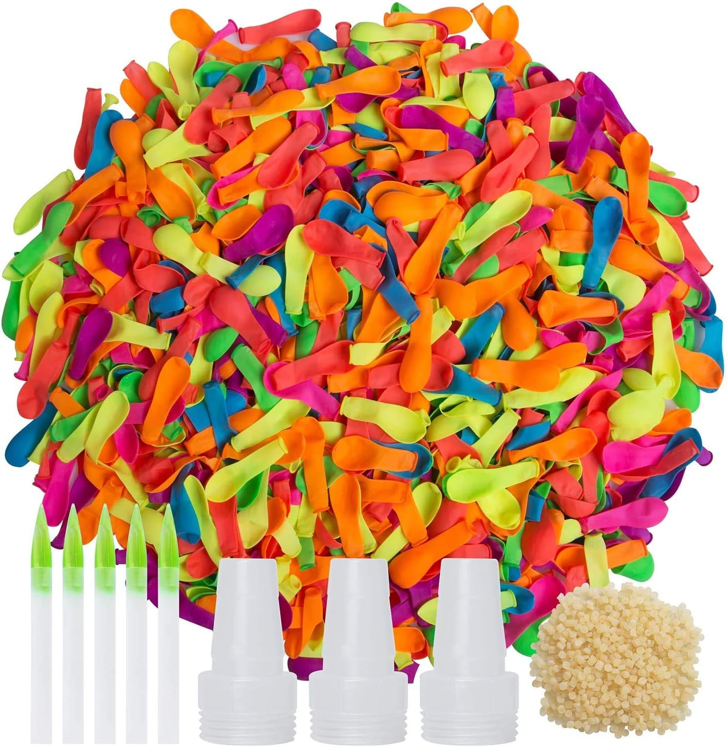 Water Balloons with Refill Hose Nozzle EcoFriendly Latex Balloons for Kids Adults