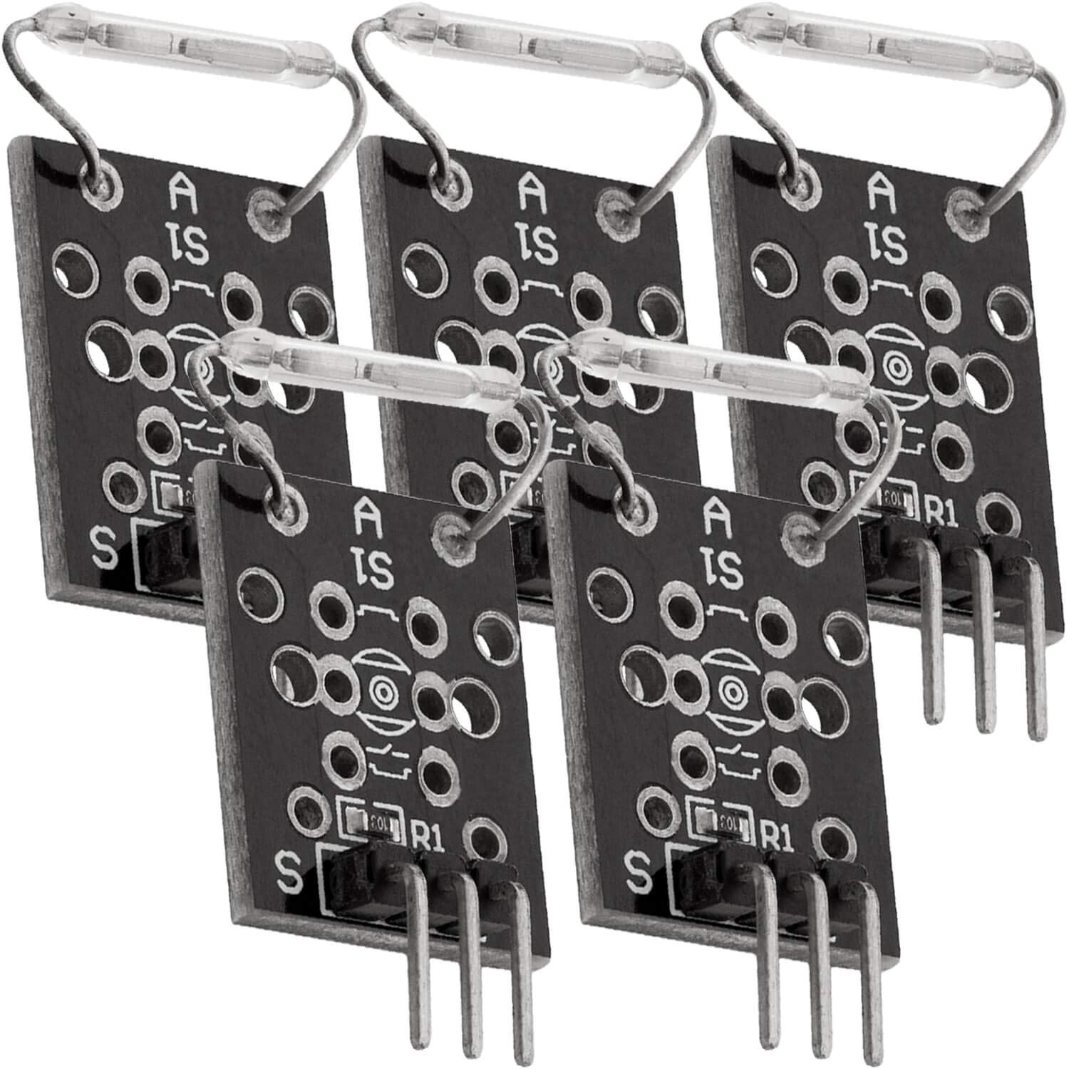 AZDelivery 5 x KY-021 Magnet Switch Mini Magnet Reed Module Sensor compatible with Arduino Including E-Book!