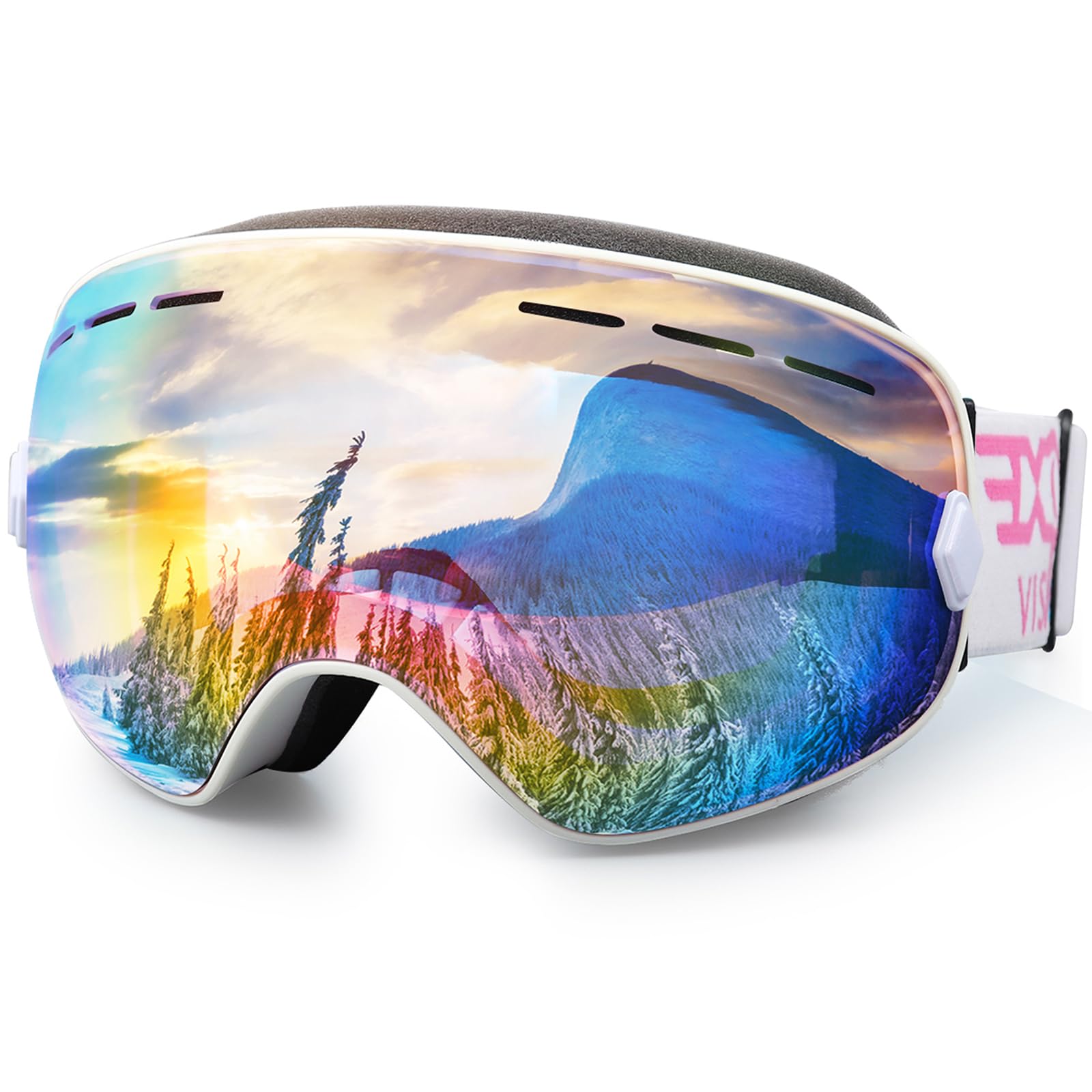 Photo 1 of EXP VISION Ski Snowboard Goggles for Man Woman and Younth, OTG Snow Goggle Anti Fog UV400 Protection Winter Outdoor Sports Goggle