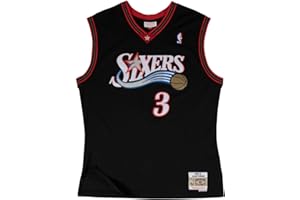 MITCHELL & NESS Allen Iverson Philadelphia 76ers Mitchell and Ness Men's Black Throwback Jesey