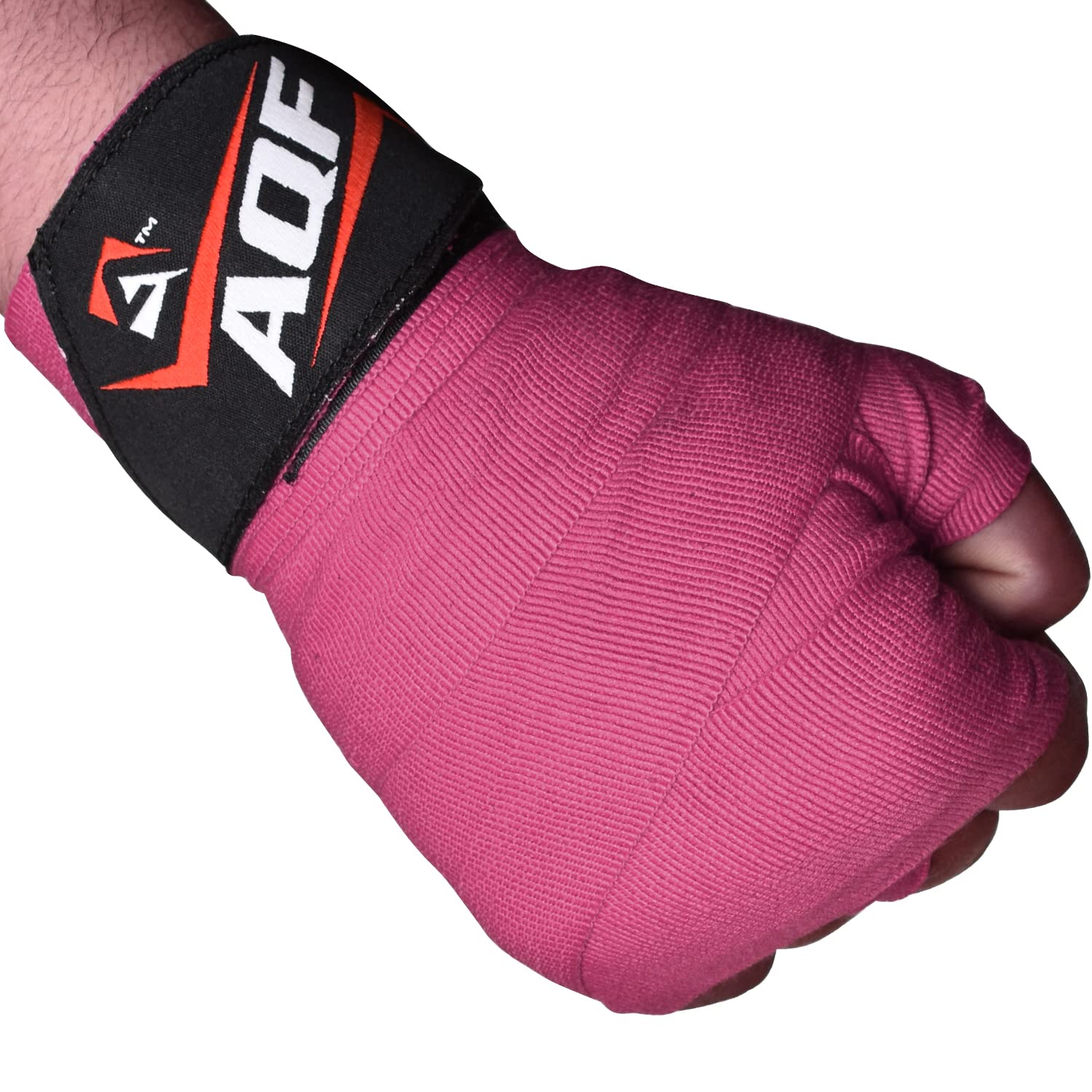 AQF Boxing Wraps Inner Gloves - 4m Elasticated Thumb Loop Punching Hand Wraps - Muay Thai Hand Training Protection Mitts for Boxing, MMA Kickboxing Martial Arts, Sports - Men & Women