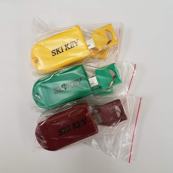 Ski Snowboard Lock Family 3 Pack Keyed Alike