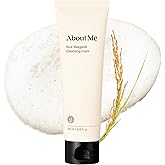About Me Rice Makgeolli Cleansing Foam - Low pH Fermented Rice Face Wash for Sensitive Skin, Galactomyces & Centella, Bran Water Base, Non-Stripping Foaming Cleanser, Fragrance Free, 4.06 fl oz