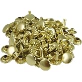 Springfield Leather Company's Gold Plate Medium Double Cap Rivets, 100pk