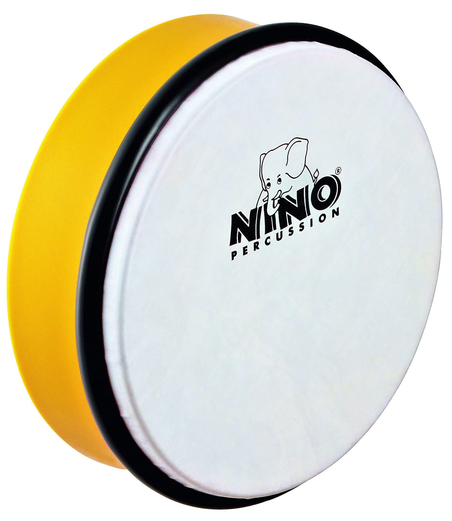 Nino Percussion Hand Drum Instrument - Medium Hand drum for Children from 3 Years - Diameter 8 inch (ca. 20 cm) - Plastic, Yellow (NINO45Y)