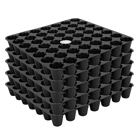 Kraft Seeds Seedling Tray, Black, 5 Pieces