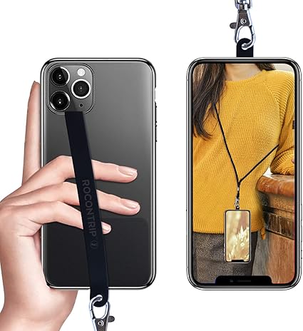 Amazon 斜め掛けストラップ 伸びるフィンガーホルダー 3 In 1携帯ストラップ ナイロン製スマホストラップ 着る4つの方法 付き片手操作 着脱簡単 落下防止 忘れ物防止 多機種対応 ブラック ストラップ マスコット 通販