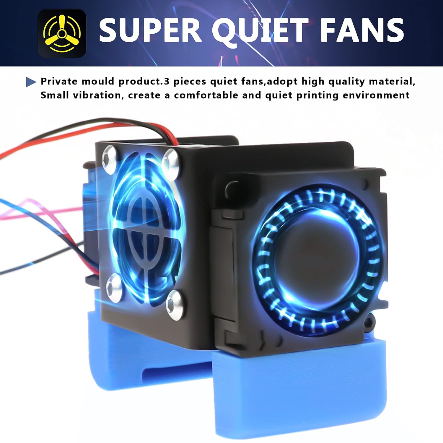 Haldis 3D Cooling Fans kit. Upgrade 3Pcs 3010 Fans with Metal Frame Mini Quite 30x30x10mm Fan for Creality 3D Printer (24V): Industrial & Scientific