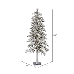 Vickerman 4' Flocked Alpine Artificial Christmas