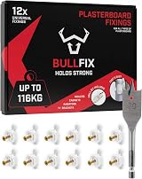Bullfix Universal Plasterboard Fixings Heavy Duty 12 Pack 116kg