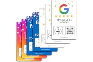 One Tap Only Social Media NFC Card Pack (7-Pack Social Cards)