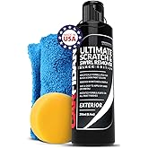 Carfidant Black Scratch and Swirl Remover - Car Scratch Remover for Vehicles Paint - Polishing Compound for Cars with Pad - Cutting Compound Paint Restorer