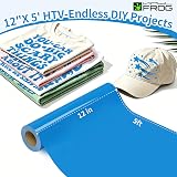 VINYL FROG Heat Transfer Vinyl Roll 12x5ft Blue PU HTV for T Shirts view 2