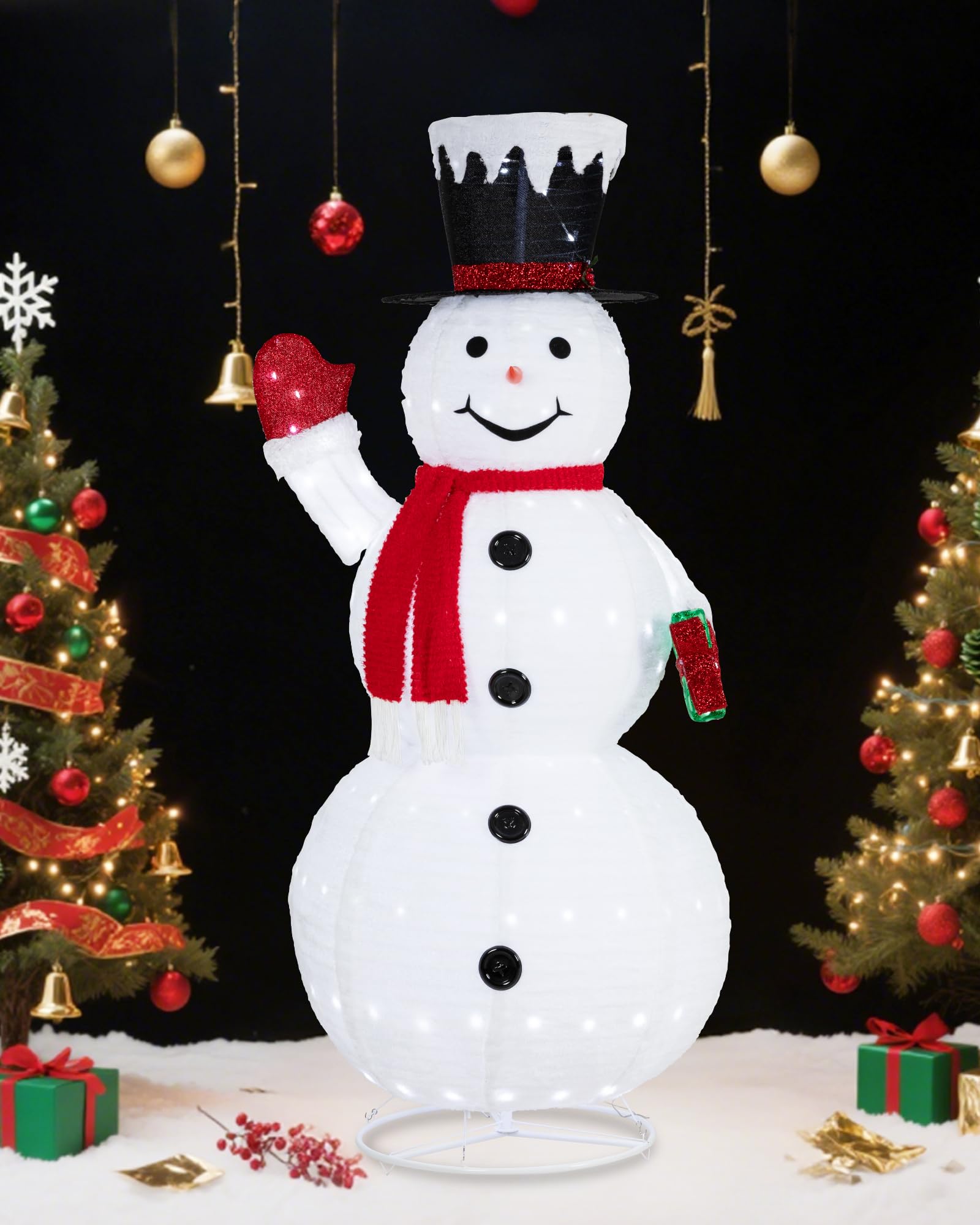 Photo 1 of **UNTESTED**
Outdoor Christmas Decorations, 6 FT Lighted Christmas Snowman, Outdoor Snowman Figure with Warm Lights, Light up Snowman for Party Festival Decor Indoor Garden Lawn and Front Yard