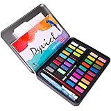 Dyvicl Watercolor Paint Set - 36 Vivid Colors (in Pocket Tin Box) with Watercolor Paper, Refillable Brush, Drawing Pencil, Pa
