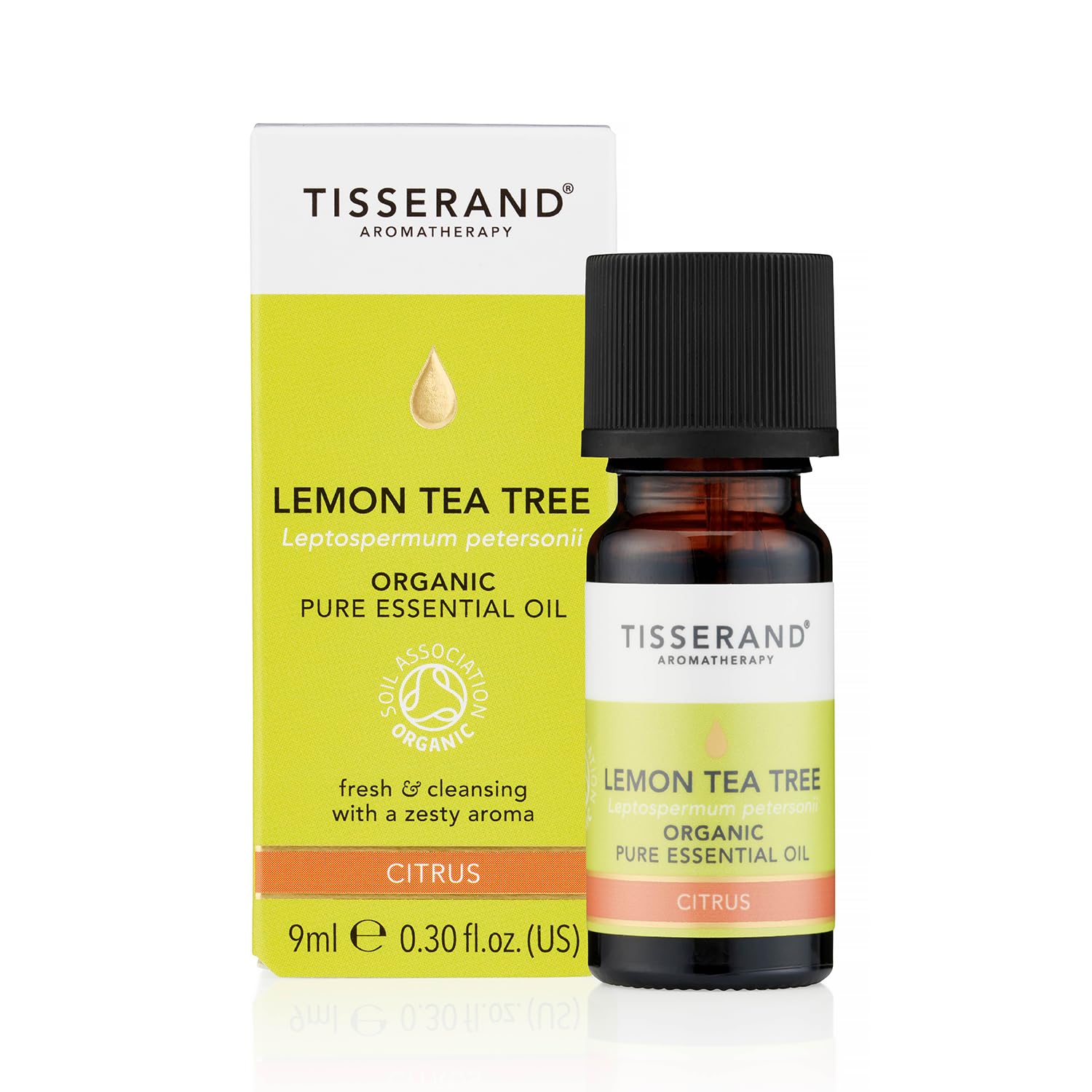 Tisserand Aromatherapy - Organic Lemon Tea Tree Essential Oil, Massage Oil - Organic Lemon Tea Tree, Bath Oil, Aromatherapy Oil - 100% Pure and Natural Essential Oil - 9 ml