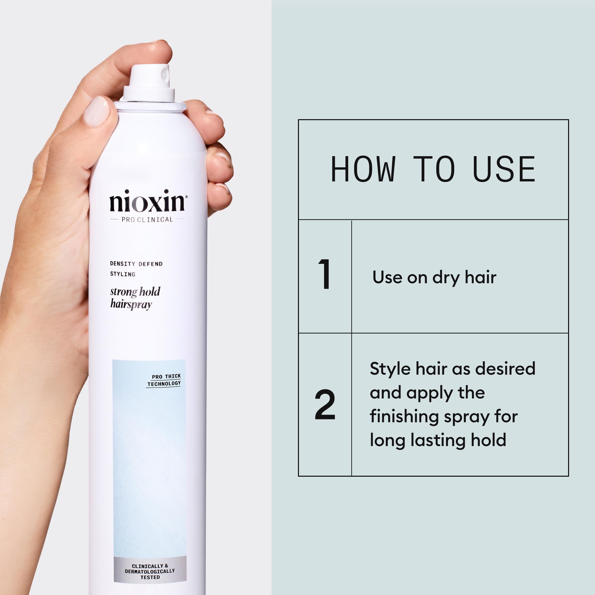 NIOXIN Density Defend Styling Strong Hold Hairspray | For Long-Lasting Hairstyles| Humidity Resistant | 10.6 Fl oz.