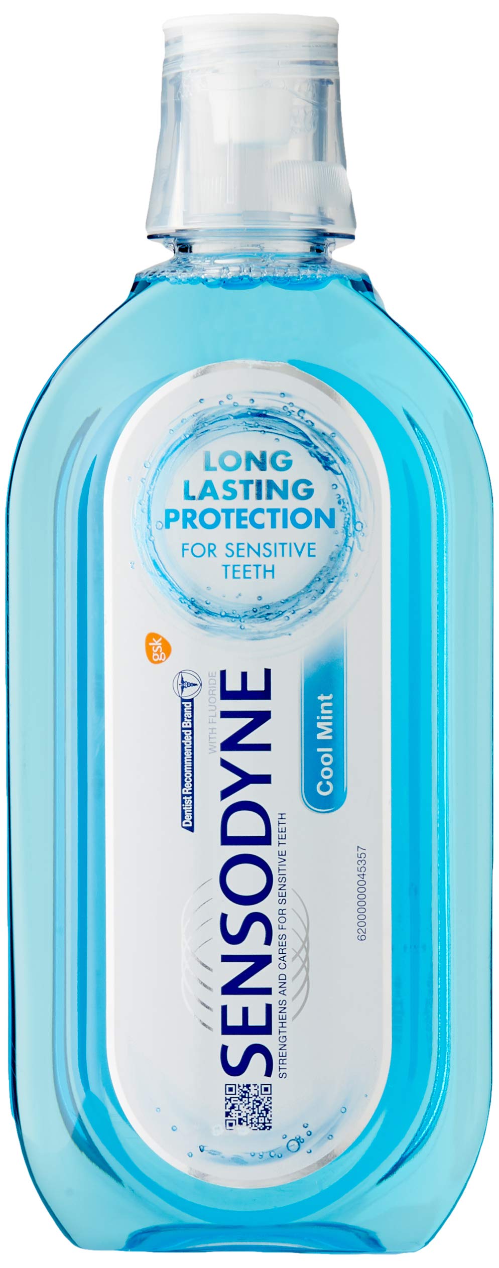 Sensodyne Mouthwash Multipack for Sensitive Teeth, Enamel Care Alcohol Free Mouthwash For Healthy Gums And Strong Teeth, Cool Mint Flavour, 500 ml, Pack of 8