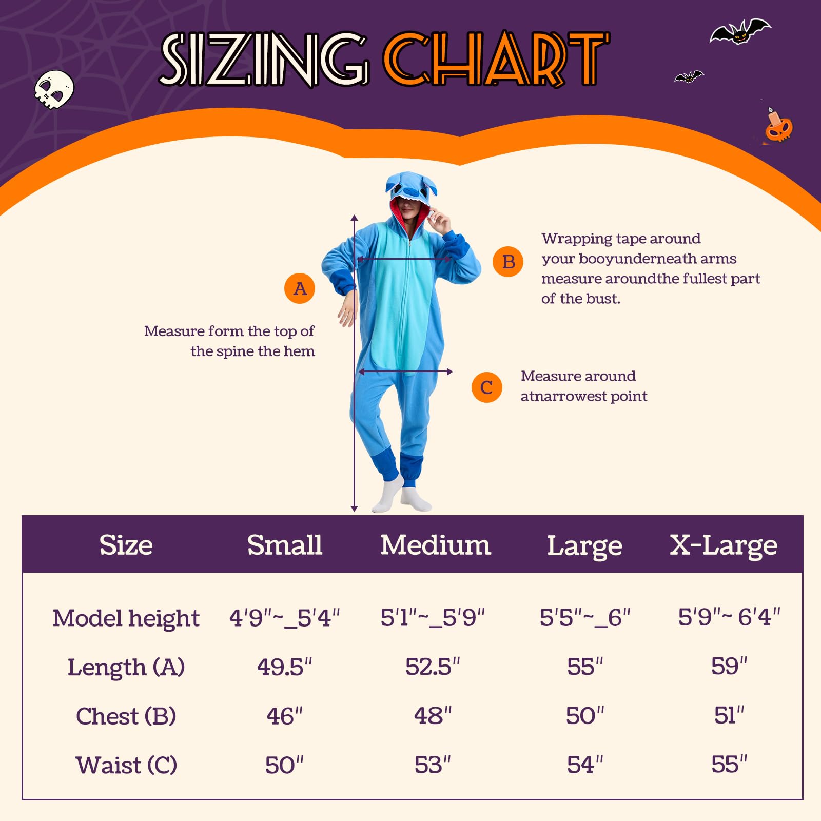 DEAGUI Unisex-Adult Animal Onesies Pajamas Halloween Costume Cosplay Funny Christmas Party Wear Daily Carton Outfit Small