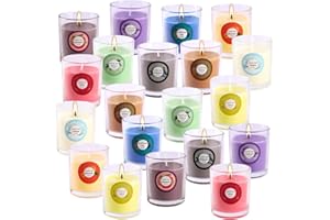 CAKETYCG 20 Pack Strong Scented Candles Gift Set with 10 Fragrances for Home and Women, Aromatherapy Soy Wax Glass Jar Candle