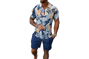 JUDFPIE Men's shorts suit two-piece polo shirt fashion summer sports casual suit men's 1/4 zipper short sleeve