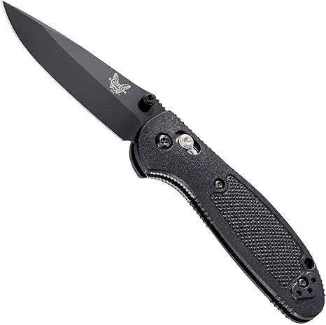 Amazon Com Benchmade Mini Griptilian 556bk S30v Knife With Cpm S30v Steel Drop Point Blade Plain Edge Coated Finish Black Handle Made In Usa Sports Outdoors
