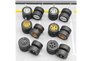 WAVEIST 1/64 Wheels and Tires for Off-road Vehicles,Upgraded Mainline Cast Model Car,Diameter is14mm/0.55in,6 Sets Different Styles a Pack(TOY716-21)